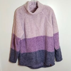 Live Intebrity Earth Sherpa Purple Shirt Women's Size Large